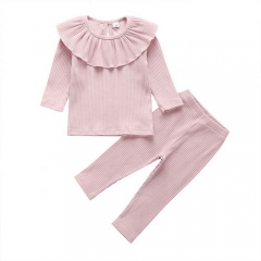 Fashion Ribbed Cotton Toddler Girl t Shirts Baby Girl Clothes