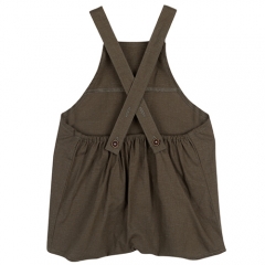 Cotton Linen Baby Short Dungarees