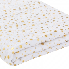 Luxury gold heart muslin swaddle blanket gold dot muslin swaddle