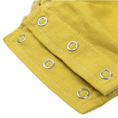 Cotton Linen Bubble Romper Baby Yellow Romper