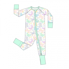 Custom Bamboo Zipper Baby Pajamas Newborn Baby Clothes