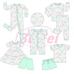 Custom Bamboo Zipper Baby Pajamas Newborn Baby Clothes