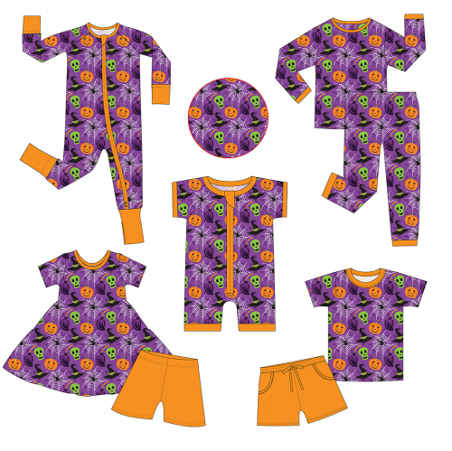 Custom bamboo halloween new born baby clothes