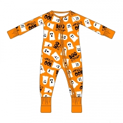 Custom print halloween bamboo new born baby clothes