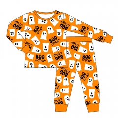 Custom print halloween bamboo new born baby clothes