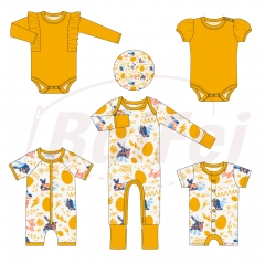 Eeaster baby clothes Bamboo baby romper