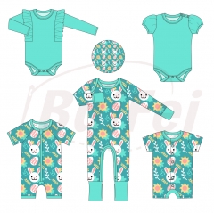 Eeaster baby clothes Bamboo baby romper