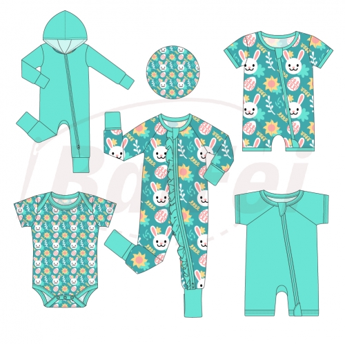 Eeaster baby clothes Bamboo baby romper