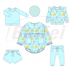 Eeaster long sleeve baby clothes Bamboo baby romper