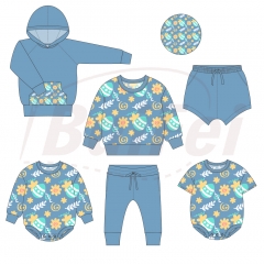 custom easter painting spring bamboo kids clothing set new style baby boy clothes