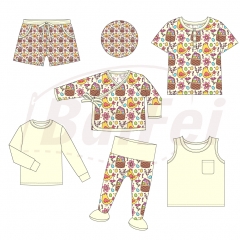 Baby clothes set spring custom bamboo sweatsuit set