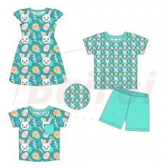 Custom easter baby T-shirt summer kids clothes set