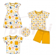 Custom easter baby T-shirt summer kids clothes set