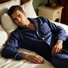 Hot Sale Breathable Men's Sleepwear Custon Bamboo Paiamas